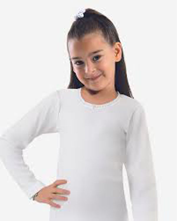 Picture of A4023 NON THERMAL GIRLS VESTS IN COTTON LONG SLEEVE